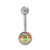 Route 66 USA Logo Belly Button Ring Piercing