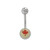 Canadian Flag 14G Belly Ring Surgical Steel