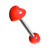 Red Heart Tongue Barbell Piercing