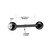 14 Gauge Barbell Tongue Ring Black PVD coating over Surgical Steel with Jewel