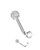 Clear Florida Ball L Bent Christina Piercing Jewelry