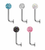 Titanium Florida Ball L Bent Christina Piercing Jewelry