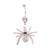 Paved CZ Spider Dangle Belly Button Ring