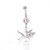 Dangle Fairy Opal CZ Belly Button Ring Piercing