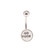 Belly Button Ring with Lenticular Go F**ck Yourself Message 14g
