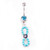 Dangle Evil Eye Infinite Love CZ Belly Button Ring