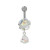 Disco Ball (14 gauge)  Navel Dangle Ring