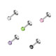 Surgical Steel Internally Threaded Labret with Gem