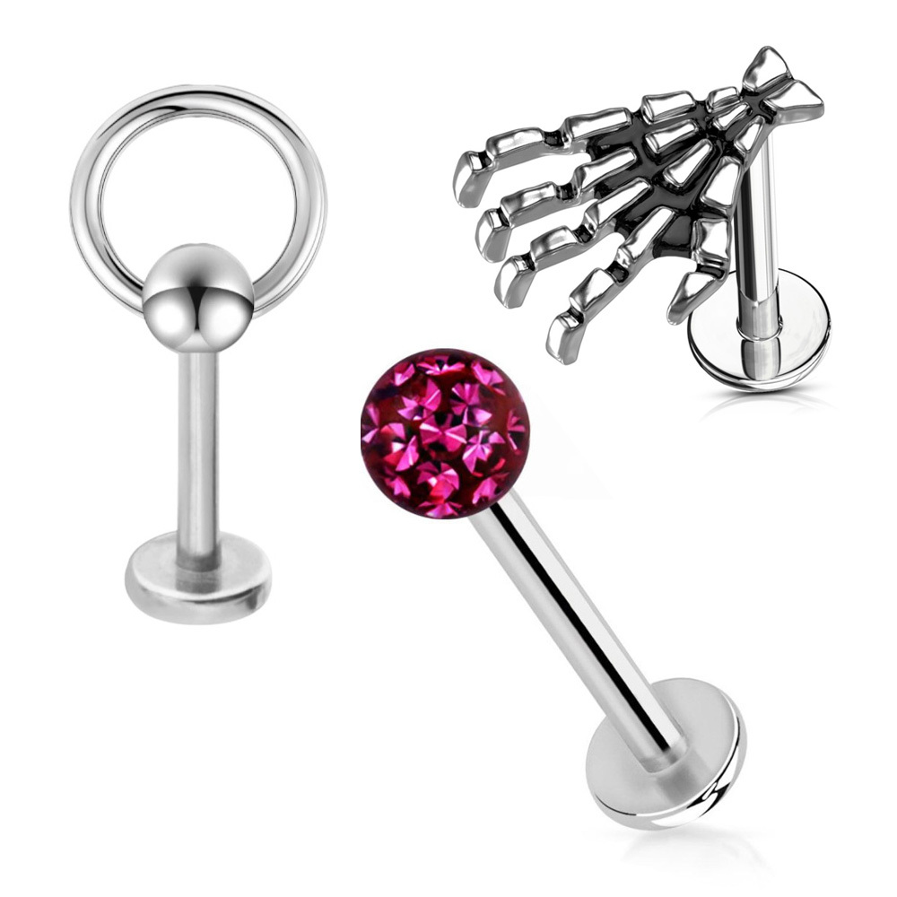 Surgical Steel Labret Piercing Jewelry