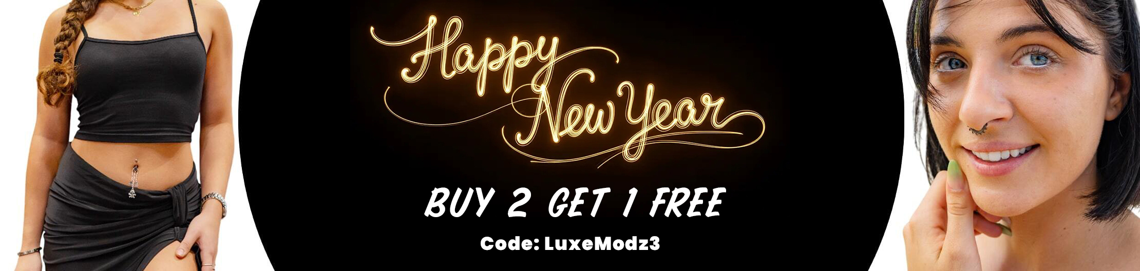 Happy New Year Offer Buy 2 Get 1 Free