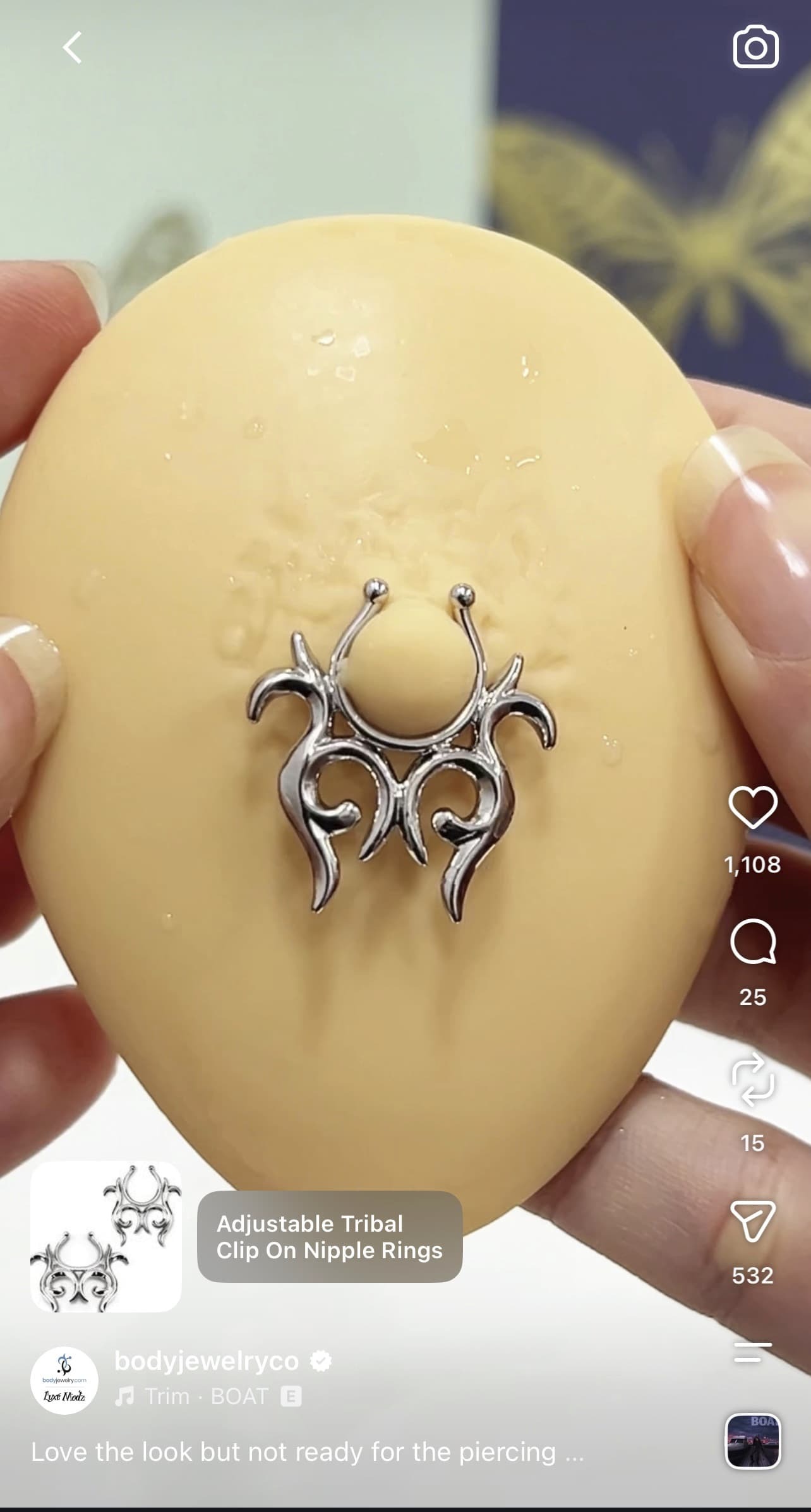  Adjustable Tribal Clip On Nipple Rings | Luxe Modz