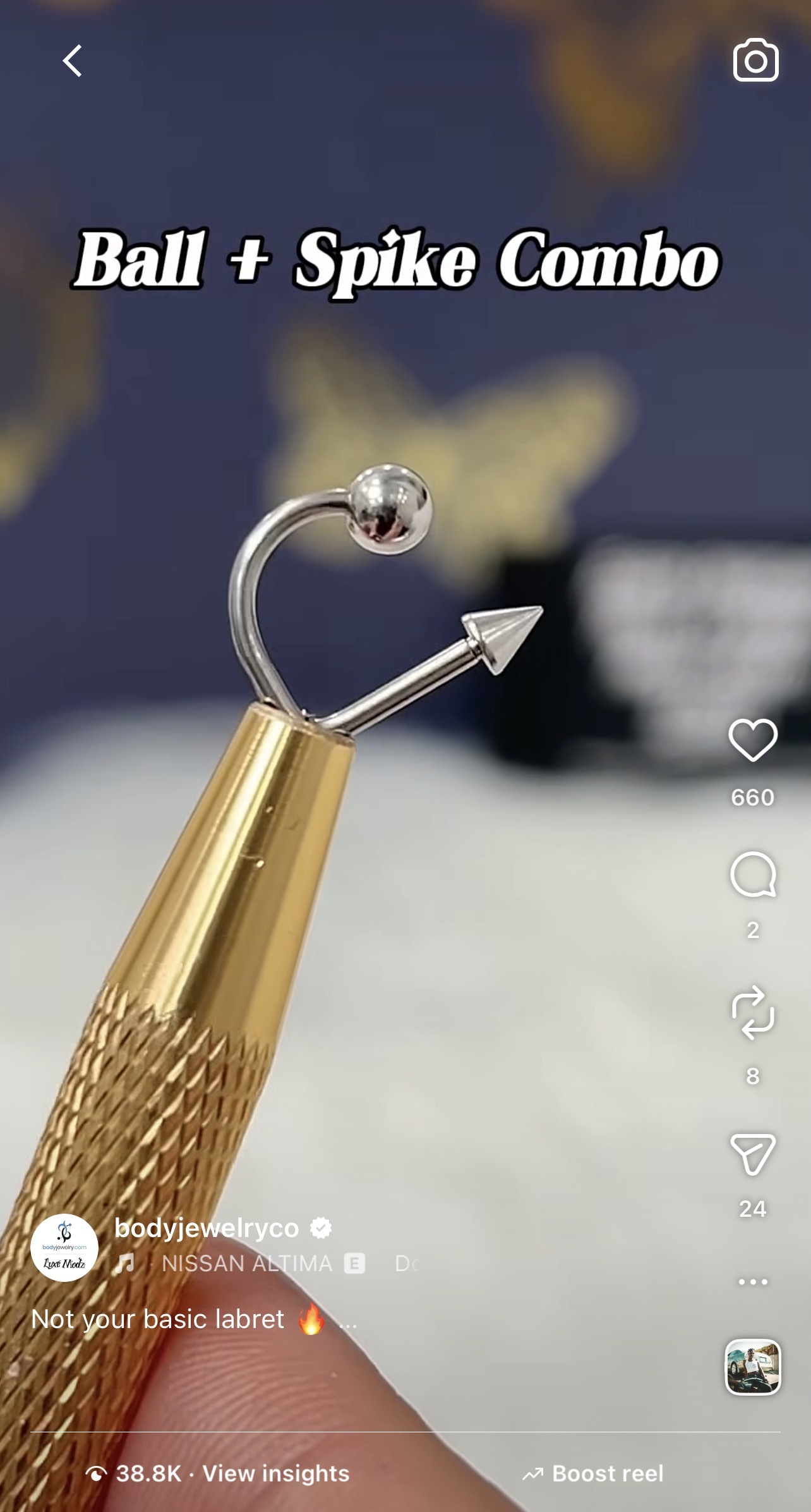  Ball Spike Lippy Loop Labret Lip Piercings