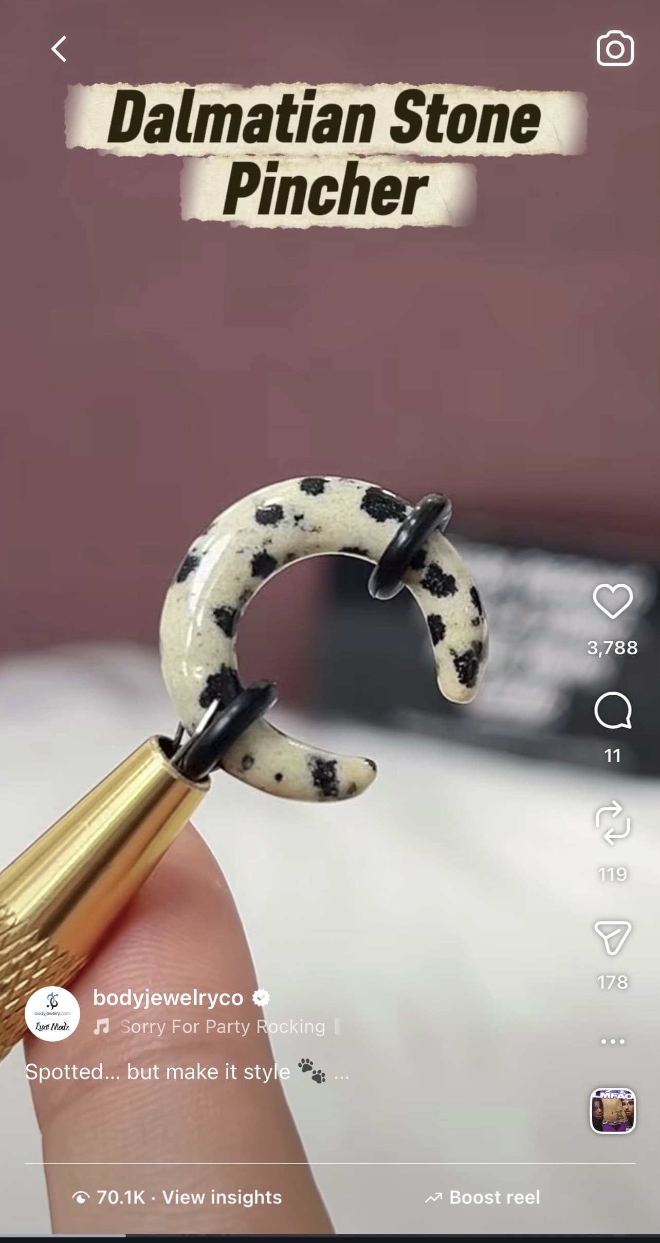 Dalmatian Jasper Stone Pincher Tapers