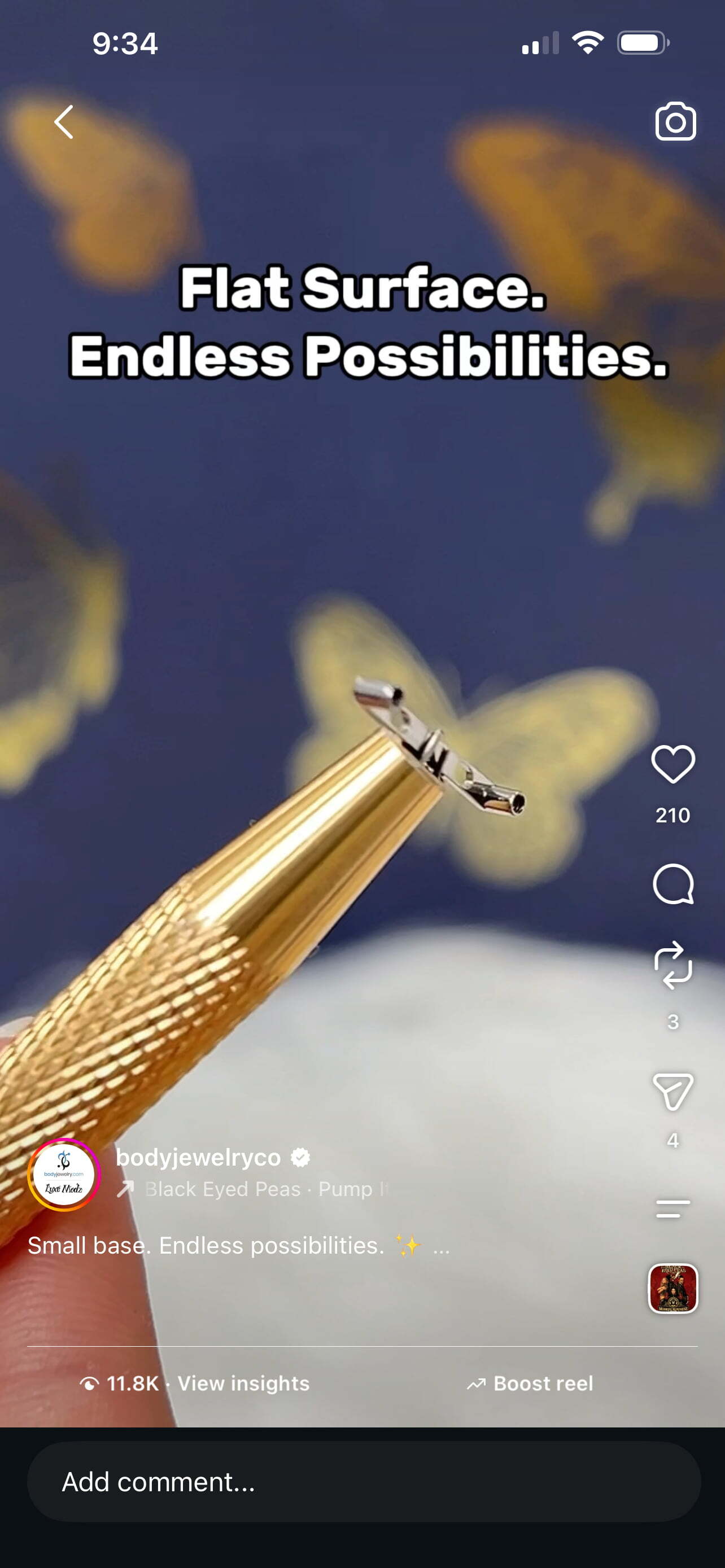  Titanium Internally Threaded Flat Staple Surface Barbell Piercings 