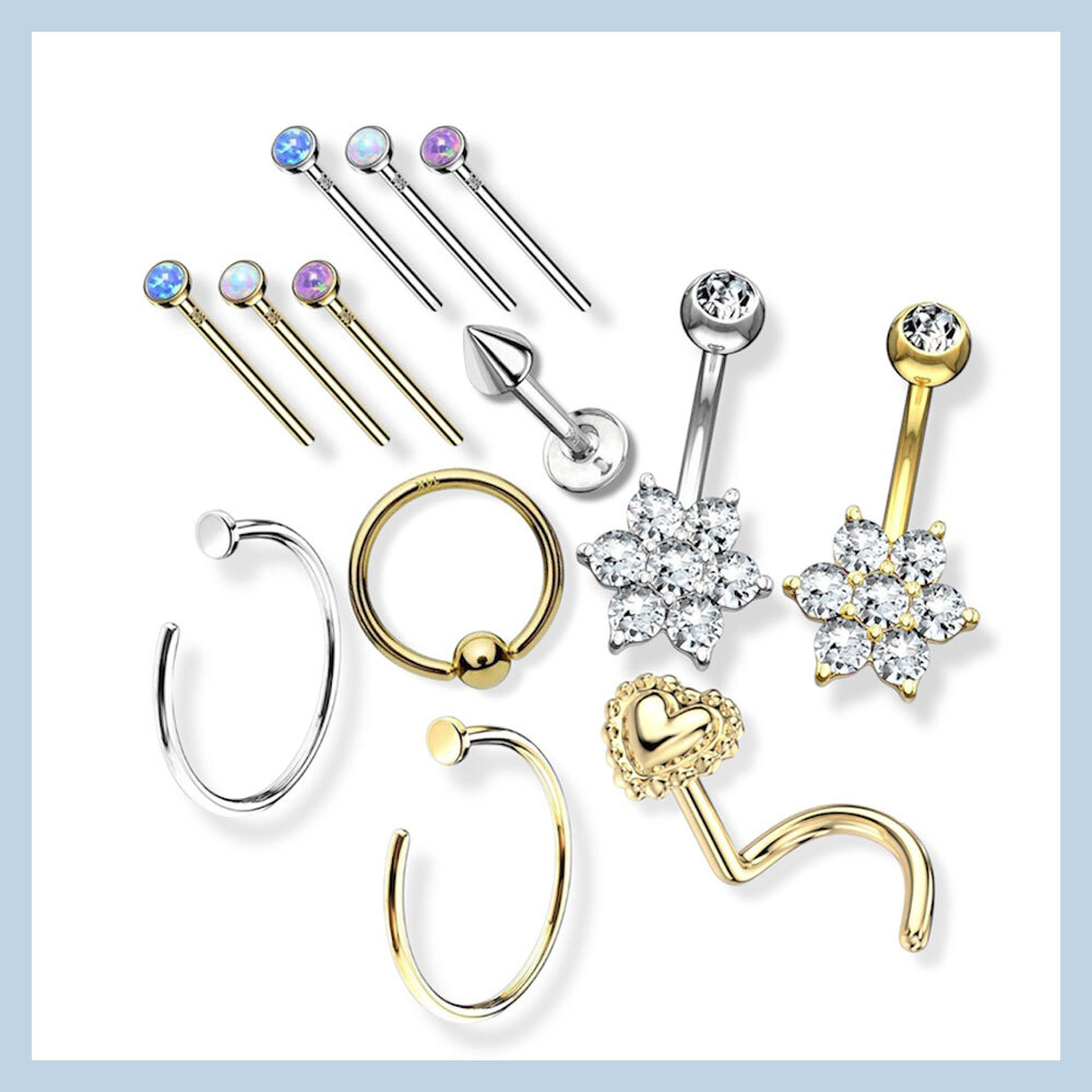 14K Solid Gold Body Jewelry