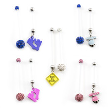 Best Plastic Maternity Belly Bars Rings For Pregnancy (14G)