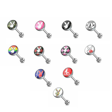 Playboy Bunny Multi Gem Dangle Belly Navel Ring Body Jewelry Surgical  Stainless