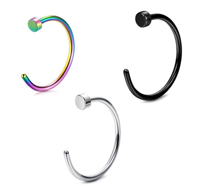 Nose ring hoop black clearance