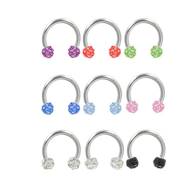Jovitec Round Ball Stud Stainless Steel Barbell Earring Set Cartilage Helix Earring Piercings for Tragus Cartilage Ear