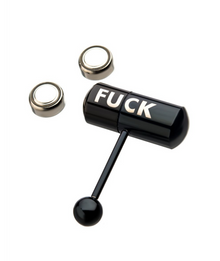vibrating tongue rings for sale Black Titanium Lix Oral Vibrator Non-Pierced Double Ring Set