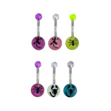 6pcs 14g Belly Button Rings Dangle For Women Surgical Steel Navel Rings Body  Piercing Jewelry