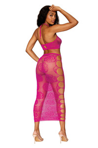 Bralette and Long Skirt - One Size - Beet M919-DG-0485BETOS Bralette and Long Skirt - One Size - Beet M919-DG-0485BETOS