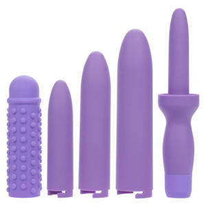 Dr. Laura Berman Rechargeable Dilators Set of 4 Locking Sizes Plus Sleeve - Purple M919-SE9730603 Dr. Laura Berman Rechargeable Dilators Set of 4 Locking Sizes Plus Sleeve - Purple M919-SE9730603