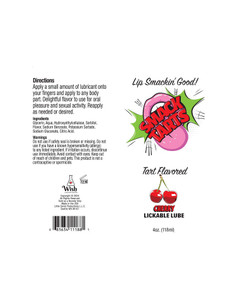 Smack Tarts 4oz Lickable Flavored Lubricant-Cherry M919-LG-BT420 Smack Tarts 4oz Lickable Flavored Lubricant-Cherry M919-LG-BT420
