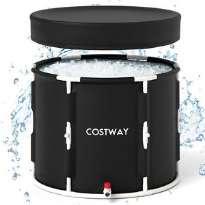 66 Gal Foldable Ice Bath Tub with Lid for Adult - Color: Black & White D681-NP12070 66 Gal Foldable Ice Bath Tub with Lid for Adult - Color: Black & White D681-NP12070