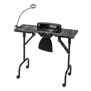 Folding Manicure Nail Table with Electric Dust Collector-Black - Color: Black D681-HB88582US-BK Folding Manicure Nail Table with Electric Dust Collector-Black - Color: Black D681-HB88582US-BK