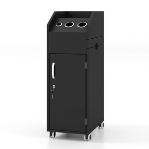 Salon Trolley Cart 360 Rolling Tool Cart Mobile Storage Station with 4 Lockable Wheels-Black B593-HB88674 Salon Trolley Cart 360 Rolling Tool Cart Mobile Storage Station with 4 Lockable Wheels-Black B593-HB88674
