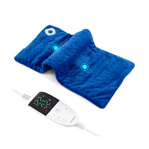 Weighted Heating Pad Electric Heated Pad with 2 Massagers Massaging Vibration-Blue B593-ES10432US Weighted Heating Pad Electric Heated Pad with 2 Massagers Massaging Vibration-Blue B593-ES10432US