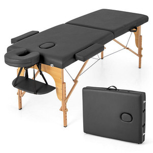 84 Inch Foldable Massage Table with Carrying Bag and Height Adjustable-Black - Color: Black D681-HB88685DK 84 Inch Foldable Massage Table with Carrying Bag and Height Adjustable-Black - Color: Black D681-HB88685DK
