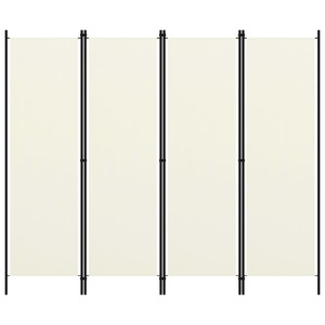  4-Panel Room Divider White 78.7"x70.9 A949-320719