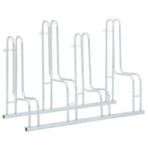  Bicycle Stand for 4 Bikes Floor Freestanding Galvanized Steel A949-4005570