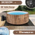 72 Inches Inflatable Hot Tub SPA with 120 Air Jets Electric Heater Pump for 4-6 Person-Coffee B593-NP11785US