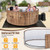 72 Inches Inflatable Hot Tub SPA with 120 Air Jets Electric Heater Pump for 4-6 Person-Coffee - Col D681-NP11785US-CF