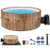72 Inches Inflatable Hot Tub SPA with 120 Air Jets Electric Heater Pump for 4-6 Person-Coffee - Col D681-NP11785US-CF