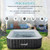 Rectangular Blowup Pool Hottub with 130 Air Jets for 4-6 Person-Black B593-NP11782US