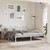  Metal Bed Frame without Mattress with Headboard White 76"x79.9 A949-376379