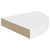  Floating Corner Shelves 2 pcs White 9.8"x9.8"x1.5" MDF A949-323896