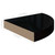  Floating Corner Shelves 2 pcs High Gloss Black 9.8"x9.8"x1.5" MDF A949-323890