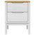  Bedside Cabinet FLORO White 17.7"x15.4"x22.4" Solid Wood Pine A949-374003