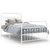  Metal Bed Frame without Mattress with Footboard White 39.4"x78.7 A949-376662