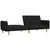  2-Seater Sofa Bed Black Fabric A949-375786