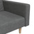  2-Seater Sofa Bed with Two Pillows Dark Gray Fabric A949-375900