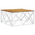  Coffee Table Silver Stainless Steel and Solid Wood Acacia A949-349975