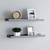  Picture Frame Ledge Shelves 2 pcs Gray 15.7"x3.5"x1.2" MDF A949-323934