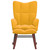  Rocking Chair with a Stool Mustard Yellow Velvet A949-328157