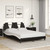  Bed Frame "Viana" without Mattress Black and White 53.9"x74.8" Faux Leather A949-3208132